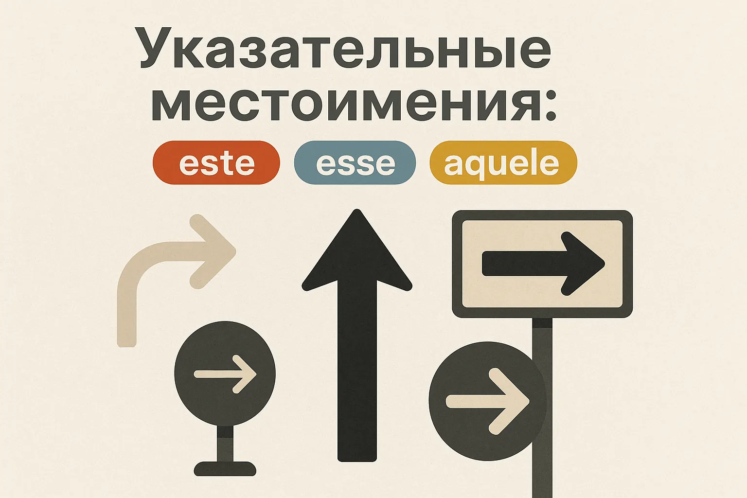 Указательные местоимения: este, esse, aquele