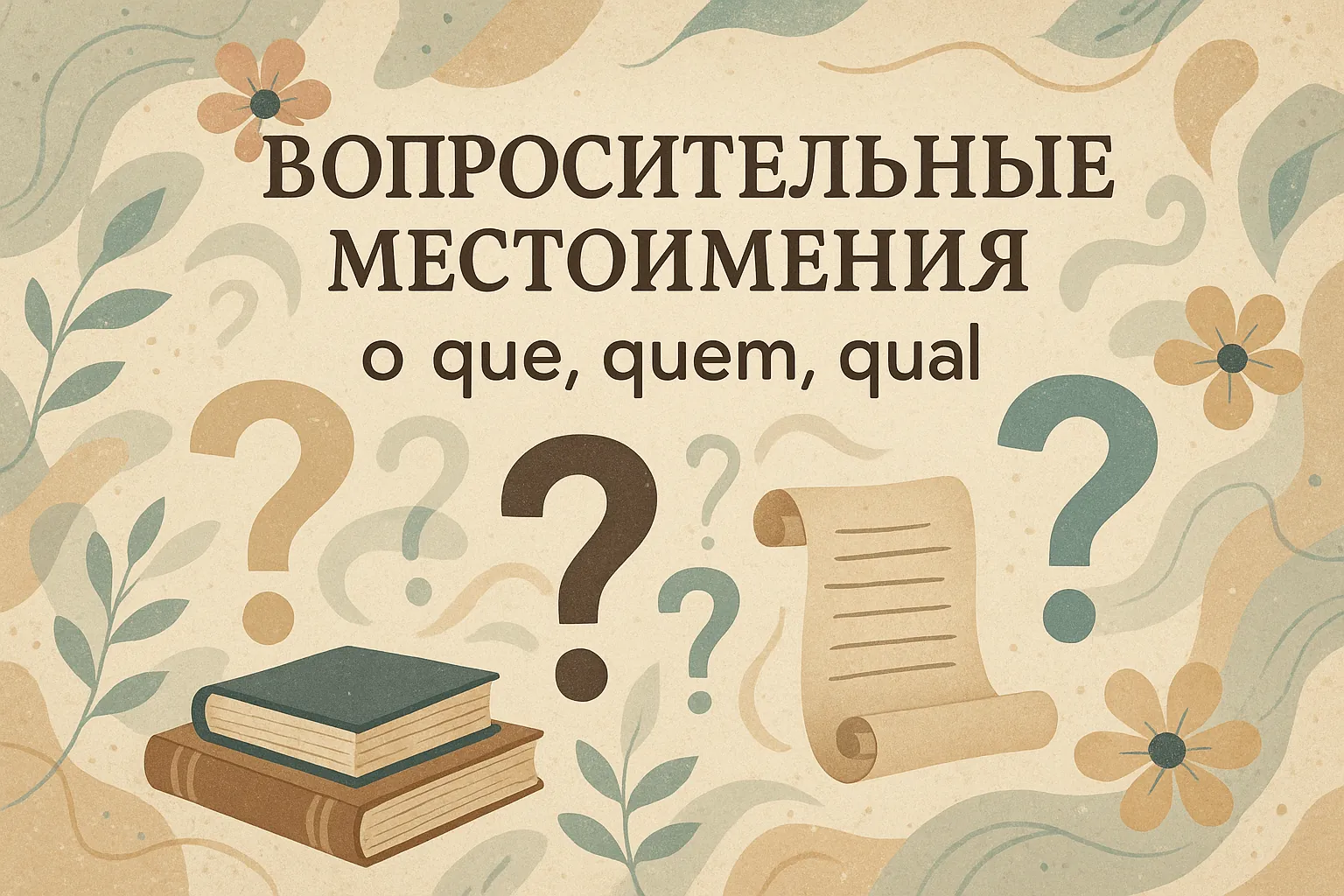 Вопросительные местоимения: o que, quem, qual