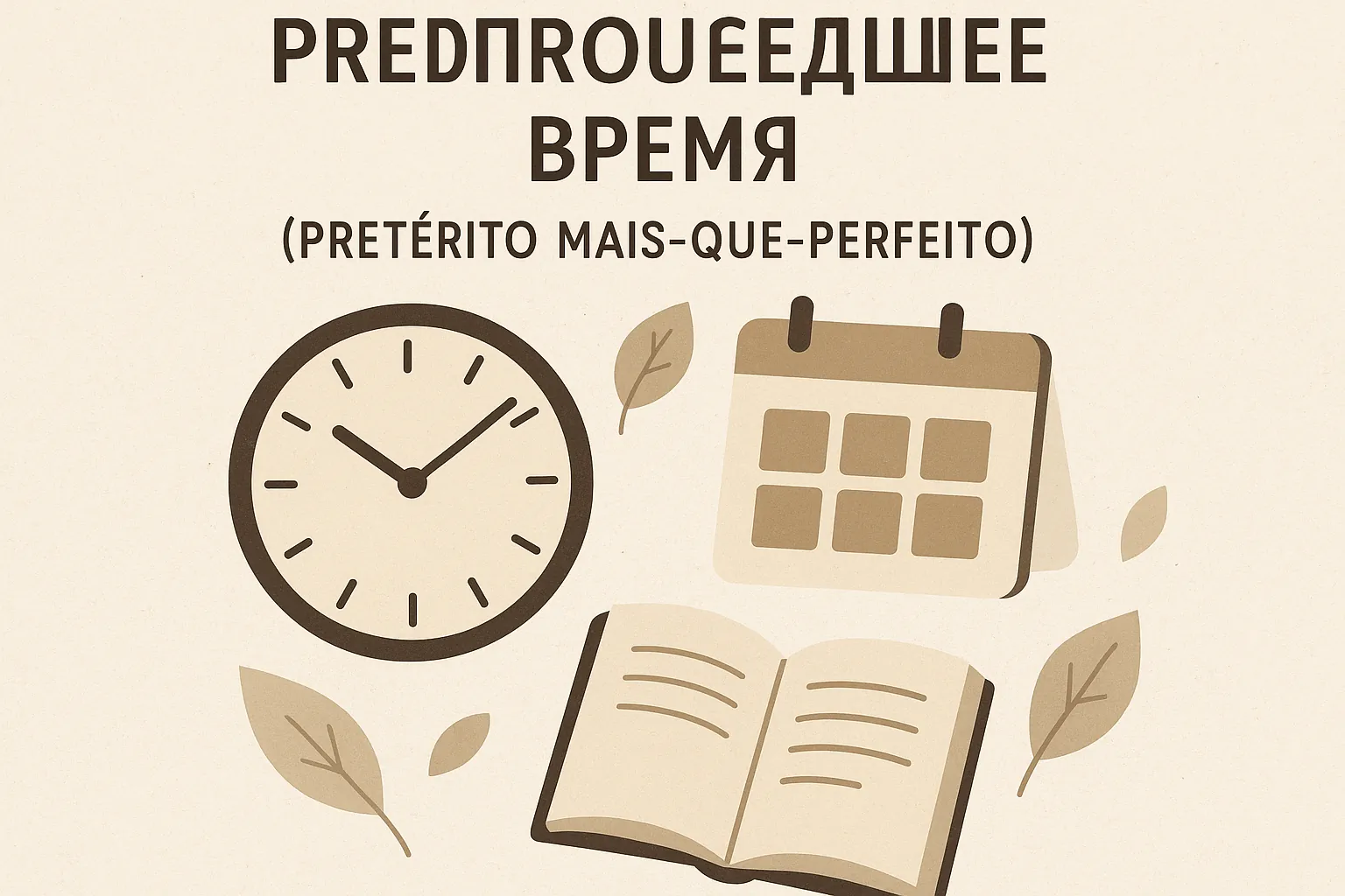 Предпрошедшее время (pretérito mais-que-perfeito)