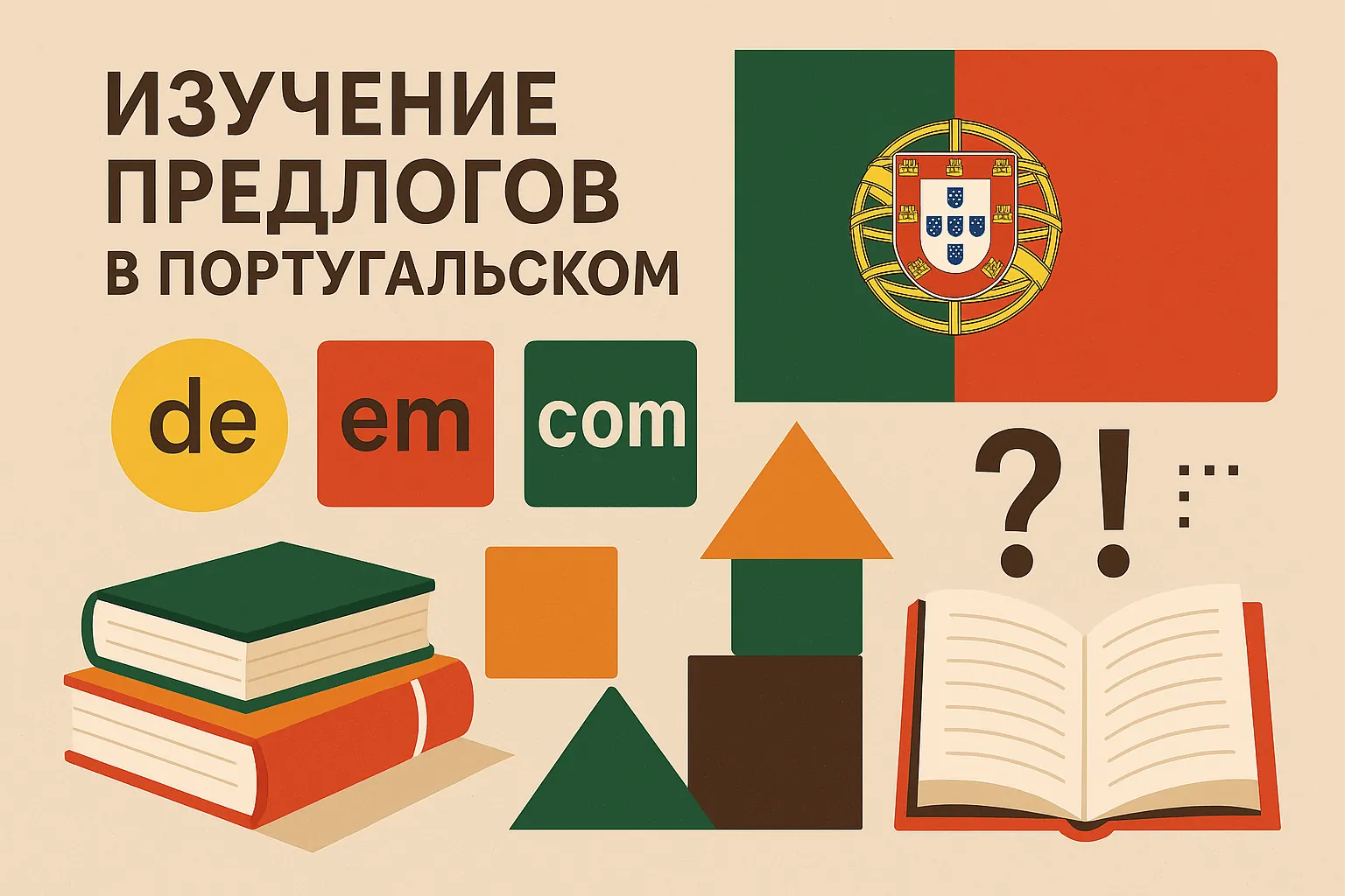 Предлоги в португальском языке: de, em, com и др.