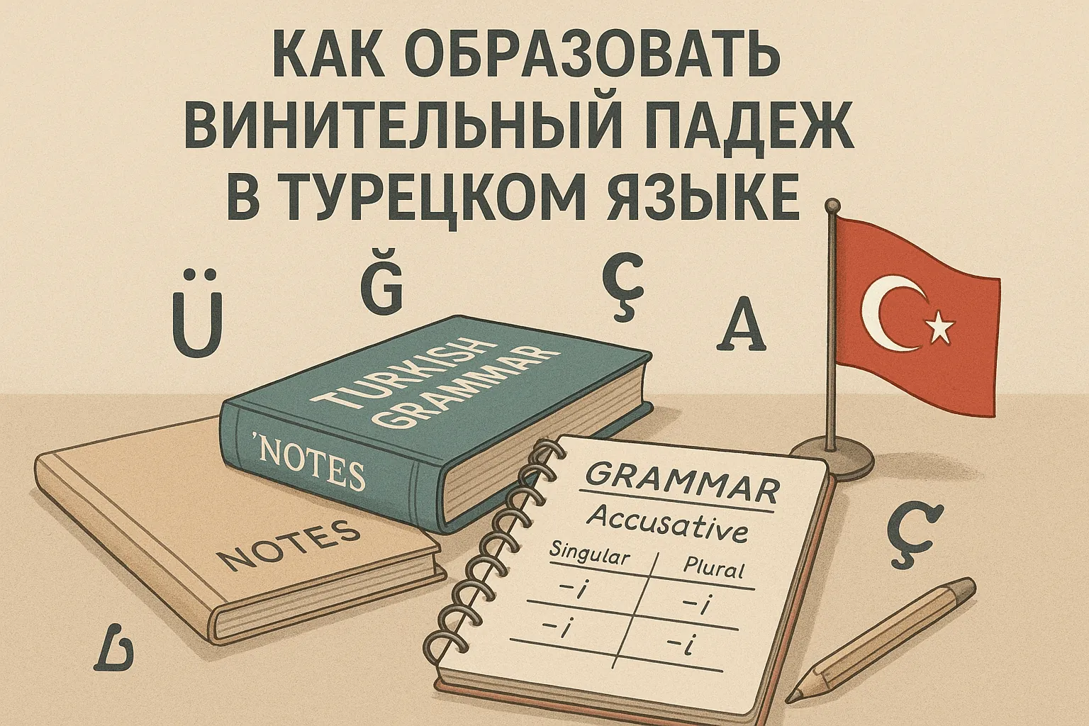 Как образовать винительный падеж в турецком языке