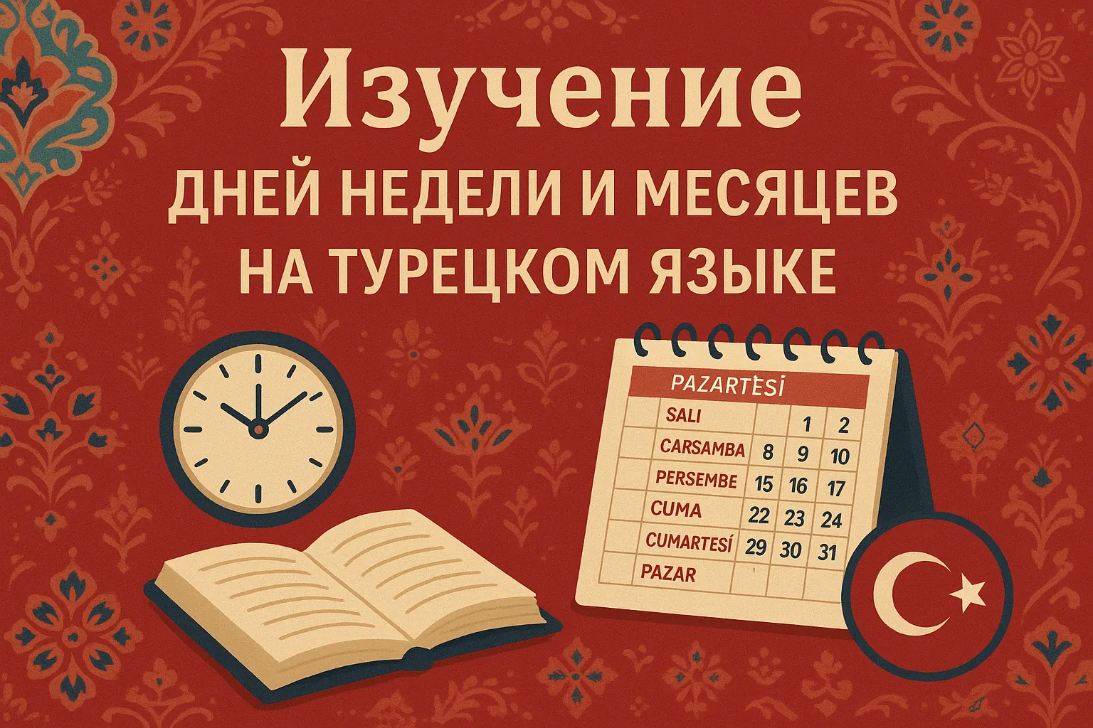 Как выучить дни недели и месяцы на турецком языке