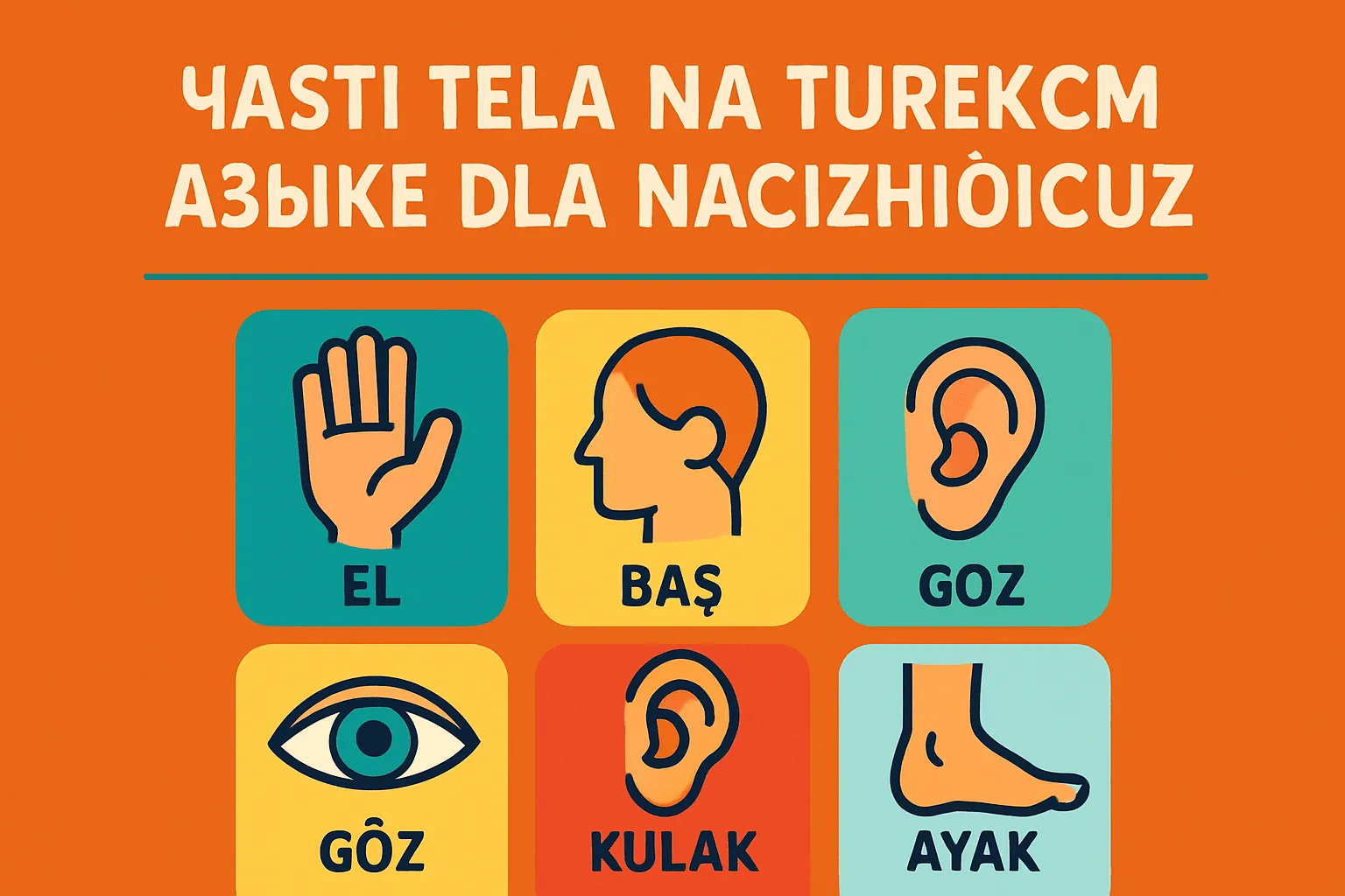 Части тела на турецком языке для начинающих