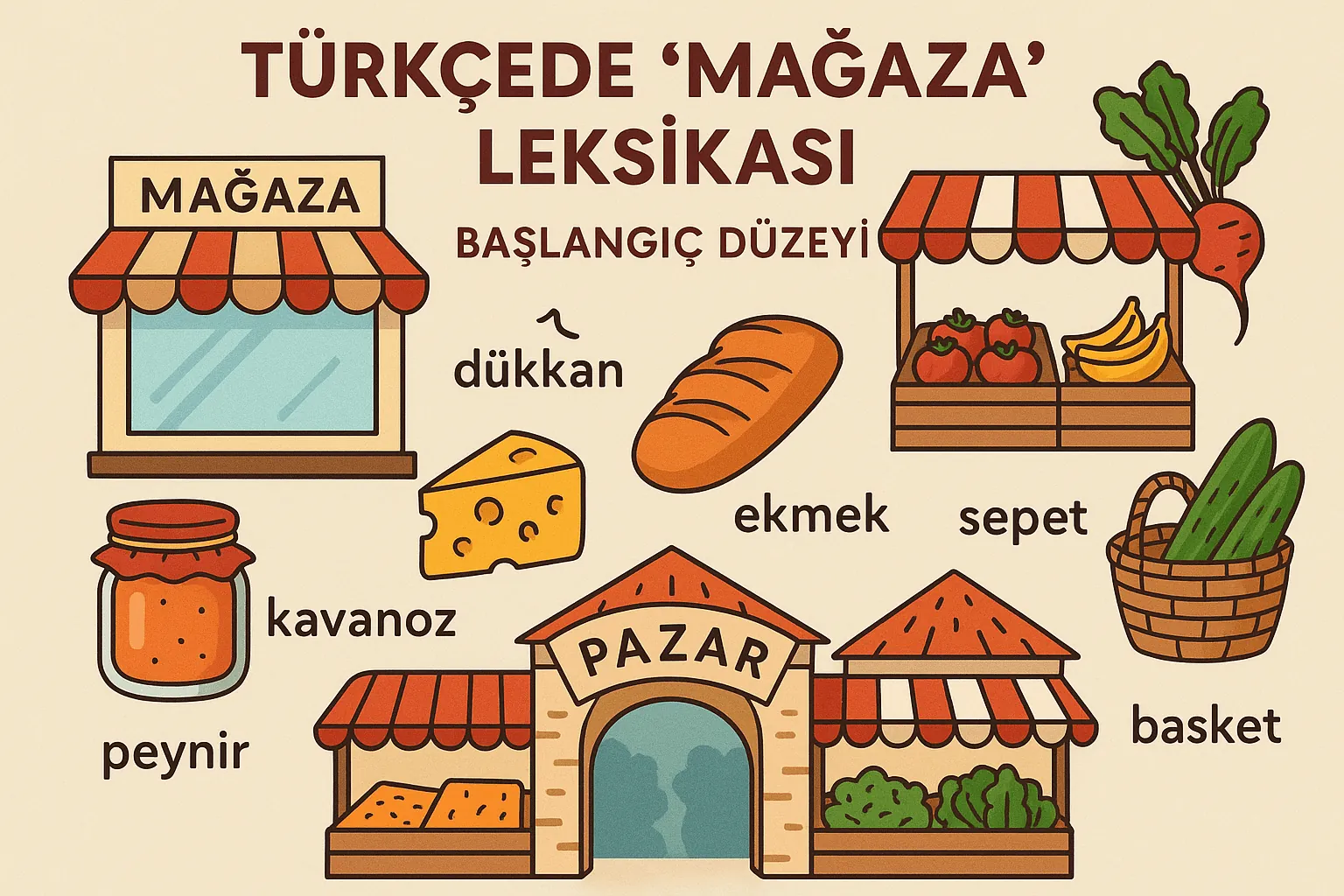 Лексика на тему "магазин" в турецком языке для начинающих