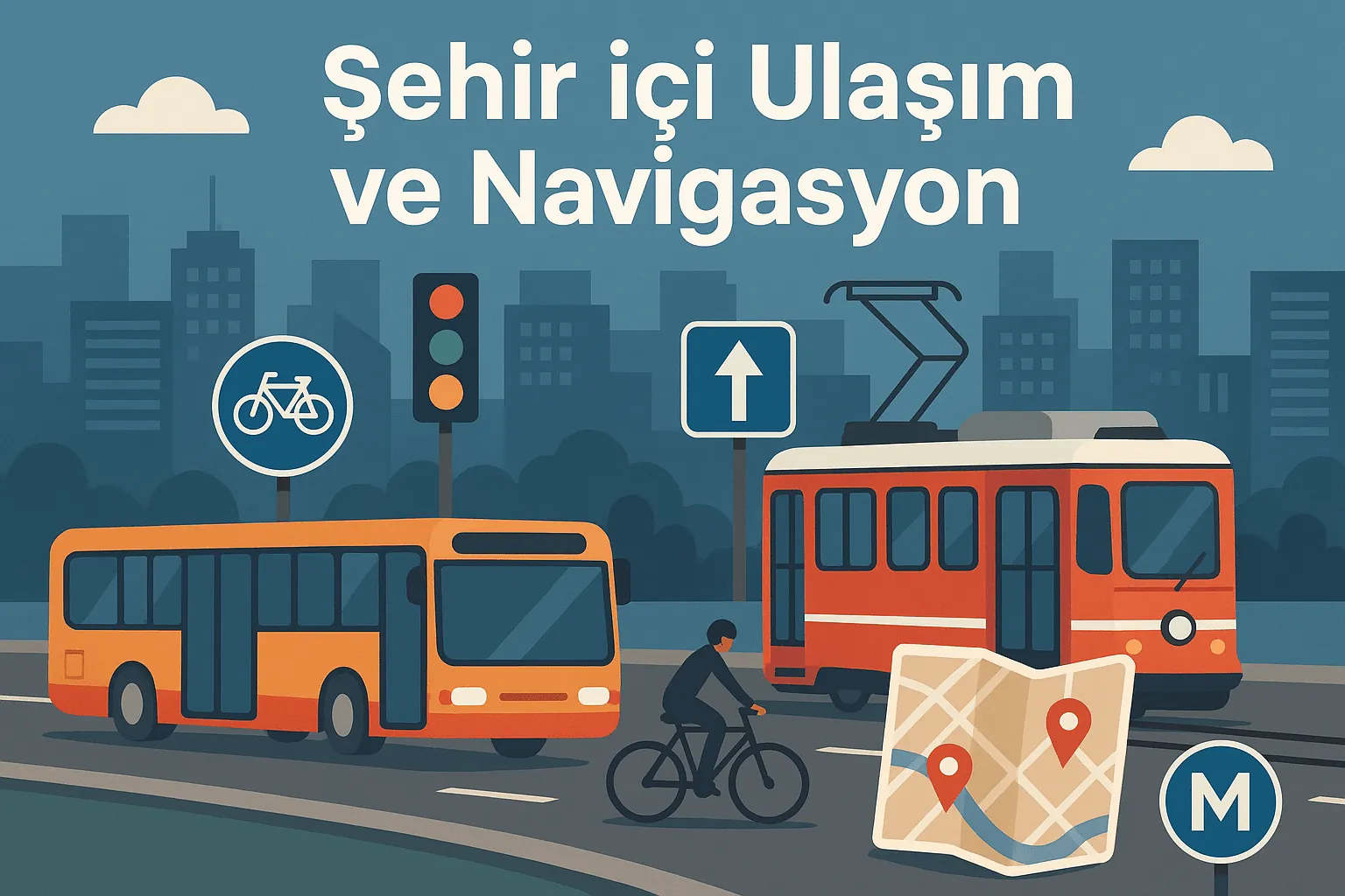 Транспорт и навигация по городу на турецком языке