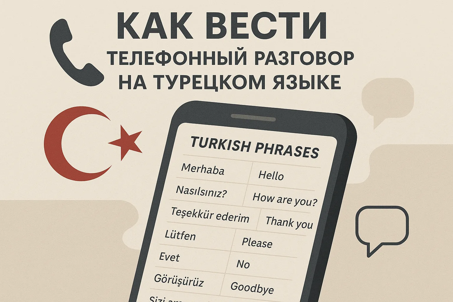 Как вести телефонный разговор на турецком языке