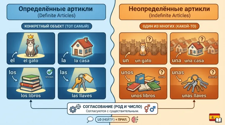 Определённые и неопределённые артикли в испанском языке