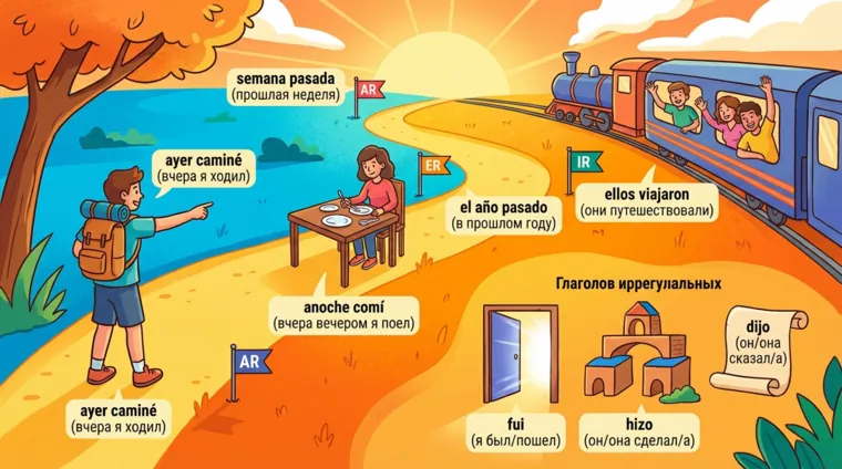 Прошедшее время Pretérito Indefinido в испанском языке