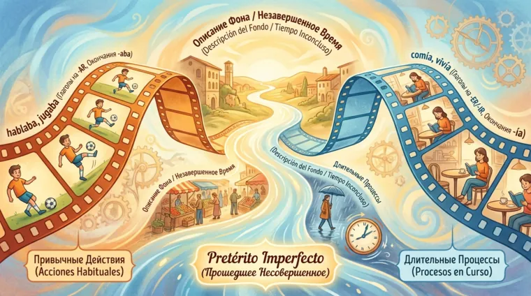 Прошедшее время Pretérito Imperfecto в испанском языке