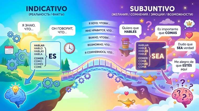 Сослагательное наклонение (Subjuntivo) в испанском языке