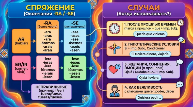Imperfecto de Subjuntivo в испанском языке: спряжение и случаи