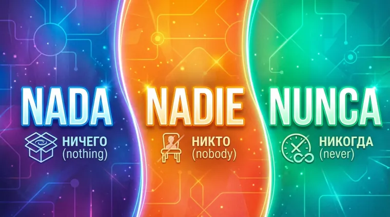 Отрицательные слова в испанском языке: nada, nadie, nunca