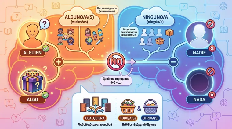 Неопределённые местоимения в испанском языке: algo, alguien и другие