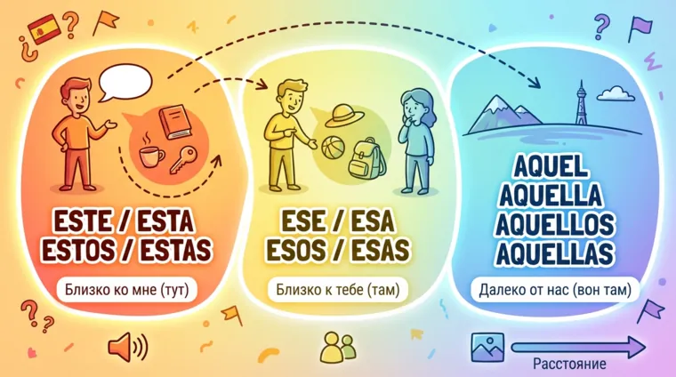 Как различать este, ese и aquel в испанском языке