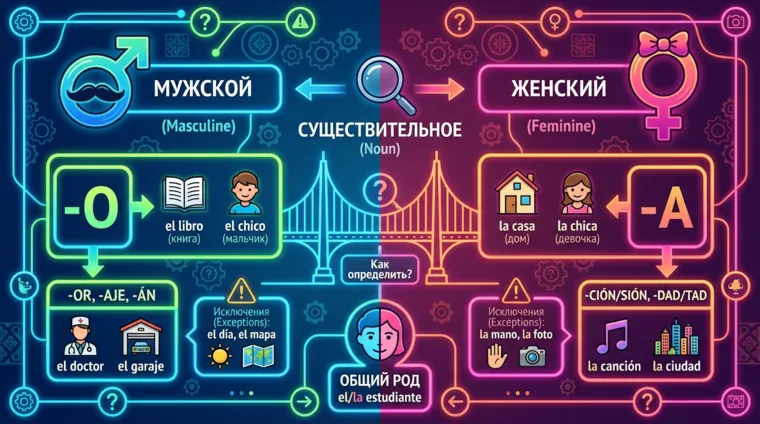 Род существительных в испанском языке: как определить