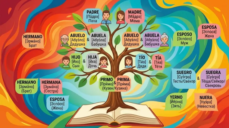 Лексика по теме «Семья» на испанском языке