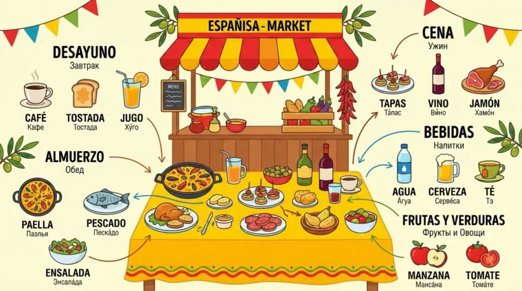 Лексика на испанском по теме «Еда и напитки»