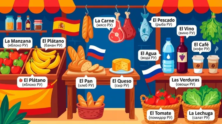 Названия продуктов на испанском языке