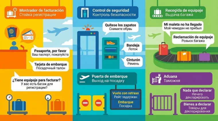 В аэропорту: полезные испанские слова и фразы