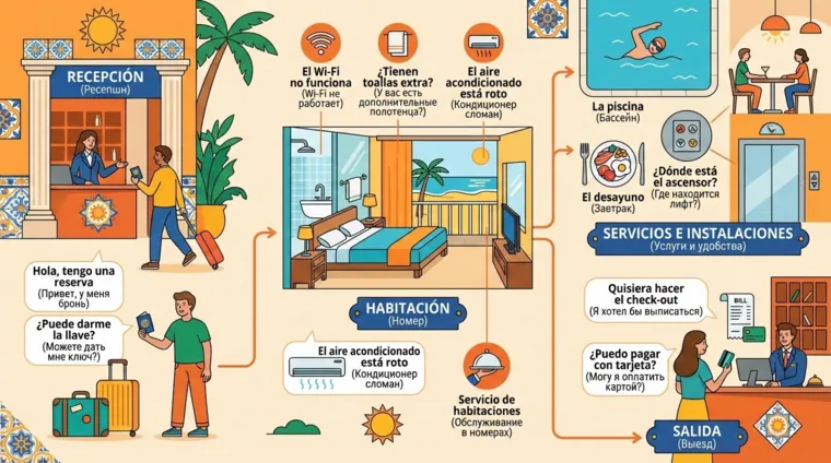 В отеле на испанском: фразы и лексика