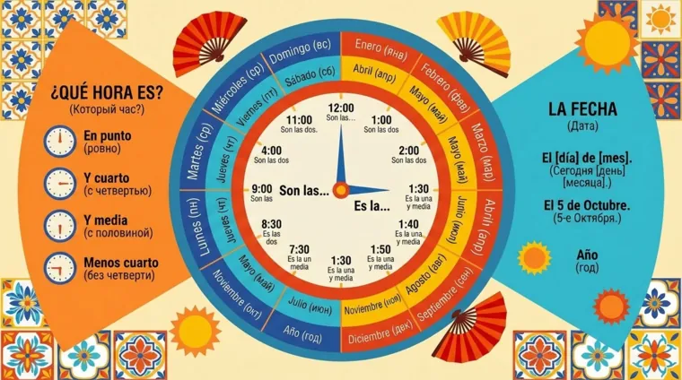 Время и даты на испанском языке: как говорить правильно