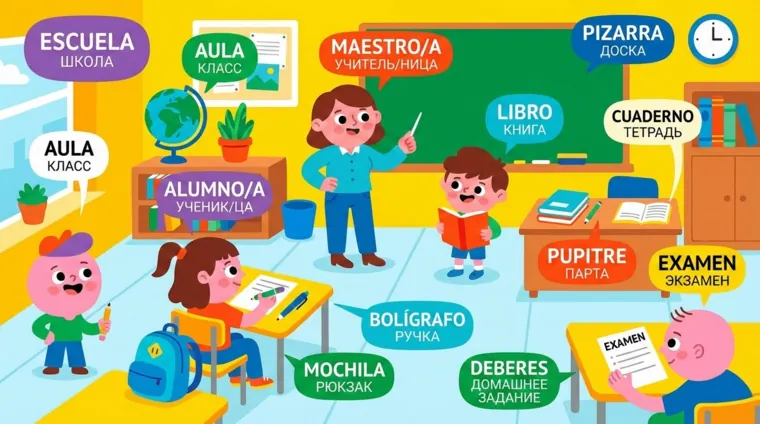 Лексика по теме «Школа и образование» на испанском