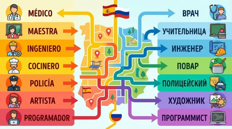 Профессии на испанском языке с переводом