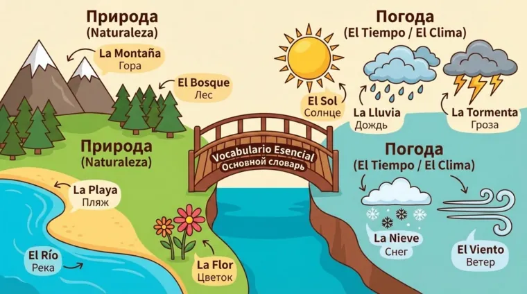 Природа и погода на испанском языке