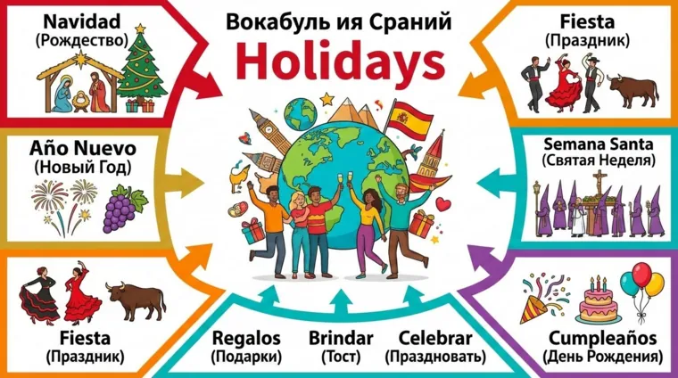 Лексика по теме «Праздники» на испанском языке