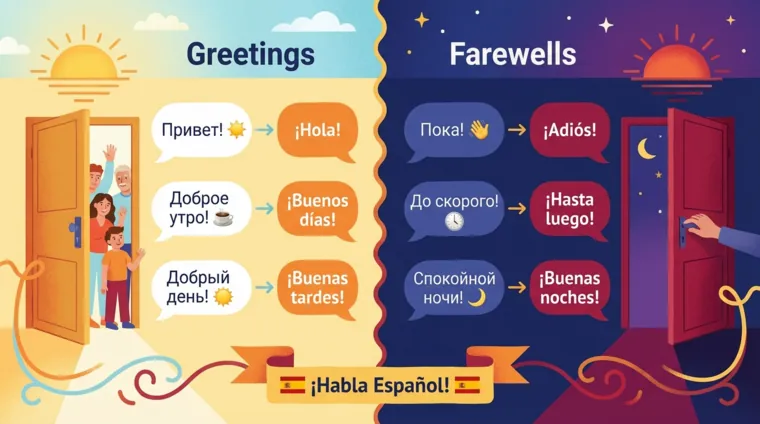 Приветствия и прощания на испанском языке