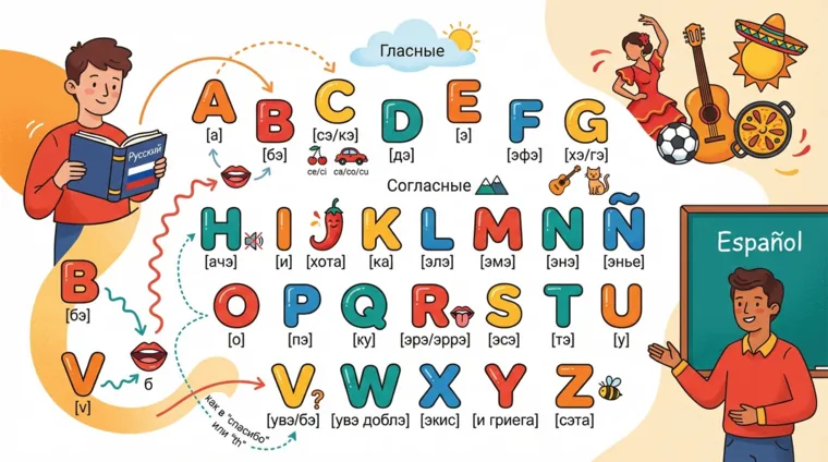 Испанский алфавит для начинающих: буквы и произношение