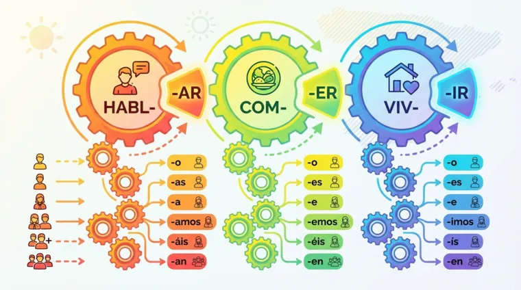 Настоящее время глаголов в испанском: спряжение для новичков