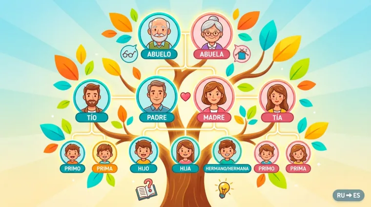 Семья на испанском языке: словарь для начинающих
