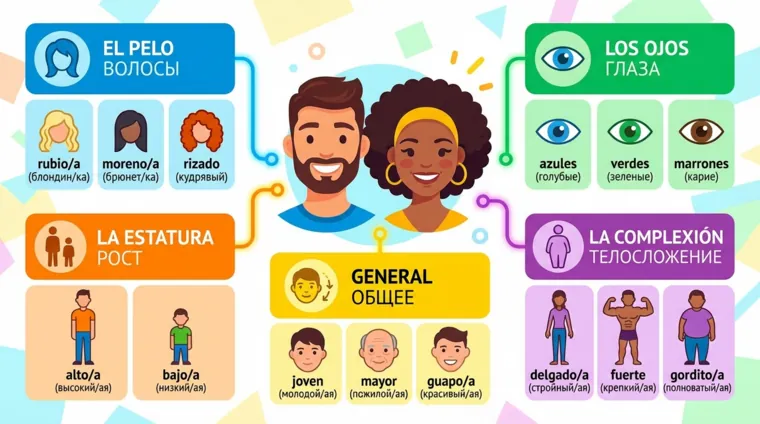 Описание внешности на испанском языке