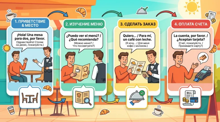 Как сделать заказ в кафе на испанском языке