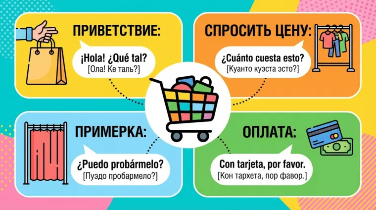 Покупки на испанском языке: фразы в магазине