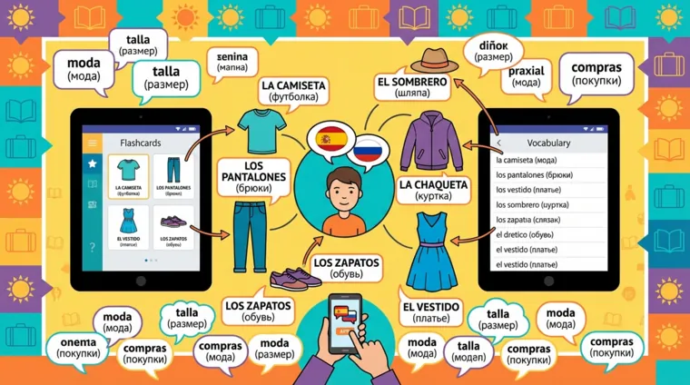 Одежда и обувь на испанском языке