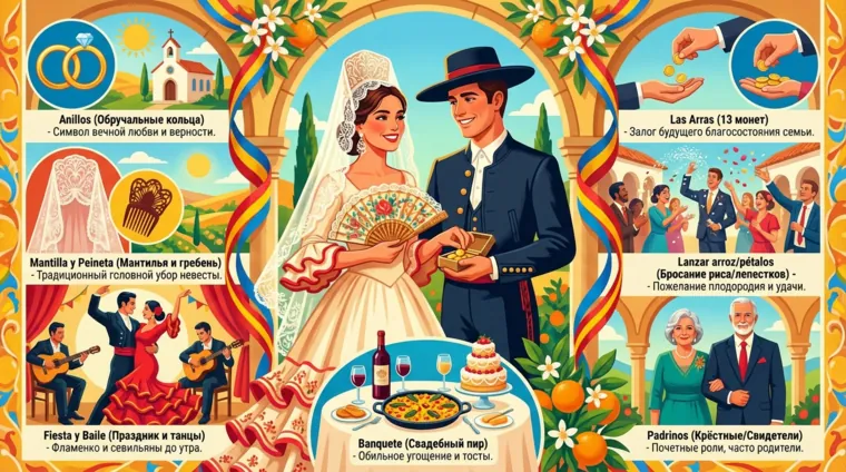 Испанская свадьба: традиции, обычаи и костюмы