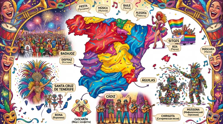 Испанские карнавалы: самые яркие в стране