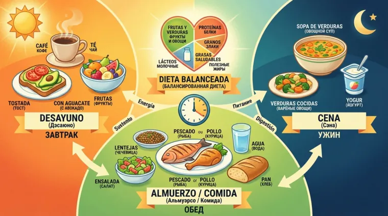 Завтрак, обед и ужин по-испански: режим питания