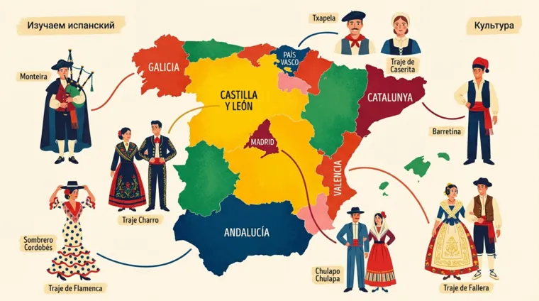 Национальные костюмы Испании по регионам