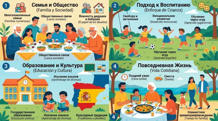 Воспитание детей в Испании: особенности и подходы