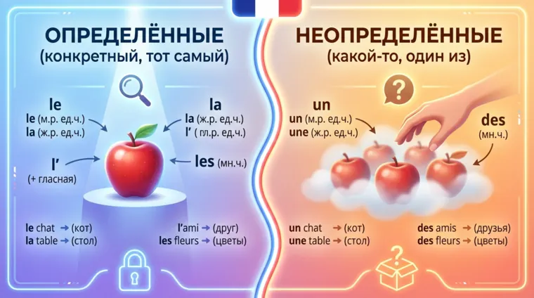 Артикли во французском языке: определённые и неопределённые