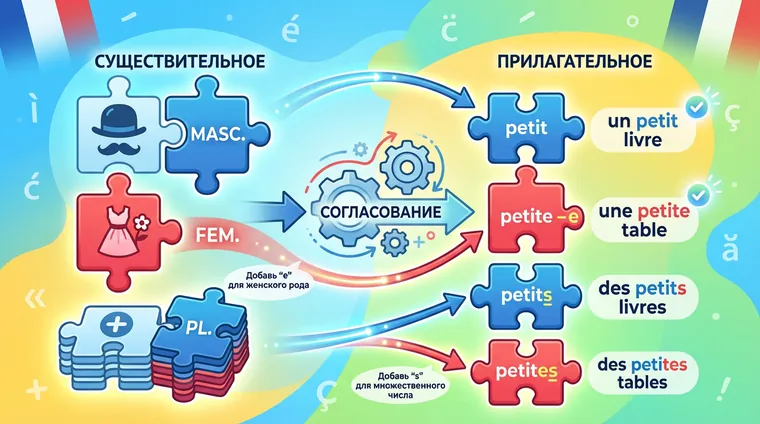 Согласование существительных и прилагательных во французском