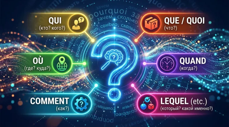 Вопросительные местоимения: qui, que, quoi и другие