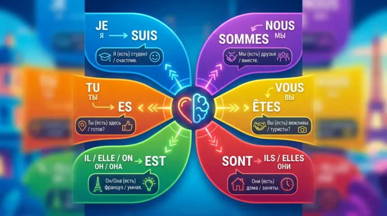 Глагол être: спряжение и примеры