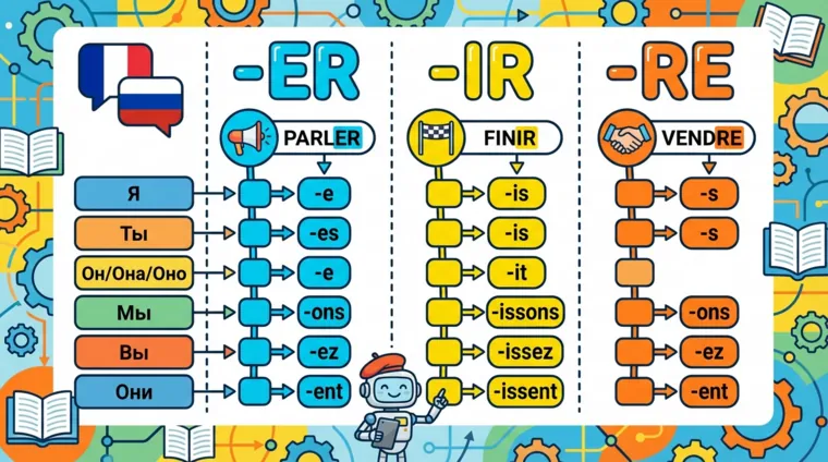 Как спрягать правильные глаголы во французском
