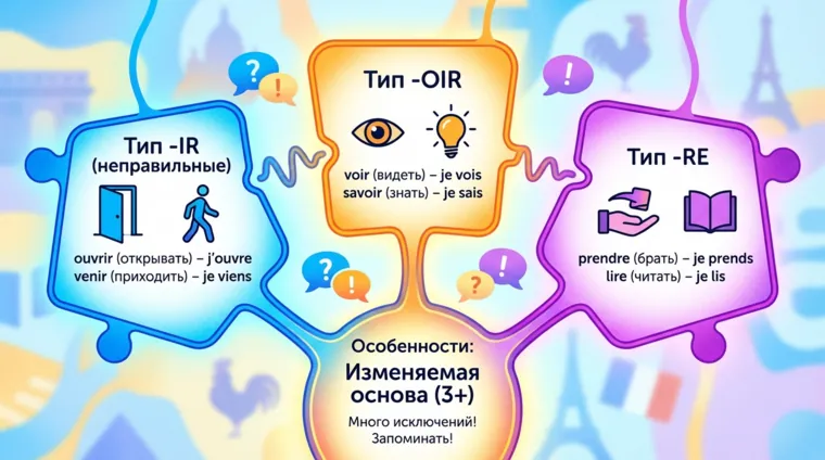 Глаголы третьей группы: список и примеры