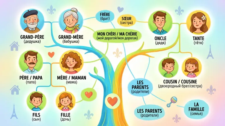 Семья на французском языке: слова и выражения