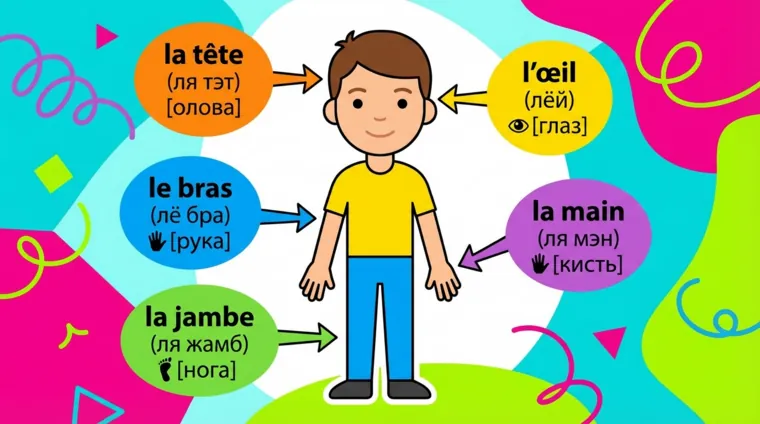 Части тела по-французски: названия с произношением